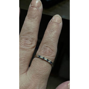 Elegant Silver and Blue Women's Ring